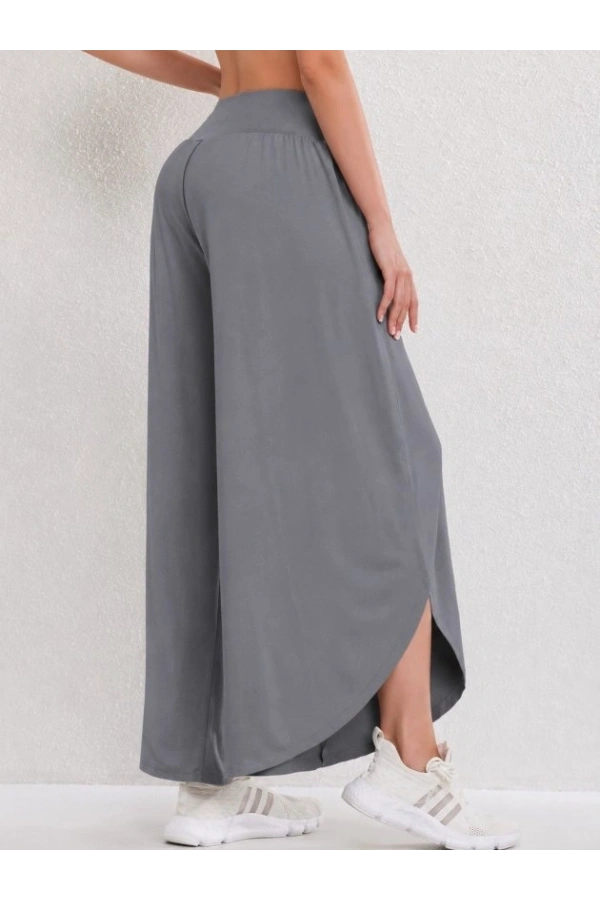 Bidebuvar Kadın Yüksel Bel Lastikli önden çapraz Detaylı Sandy Pantolon
