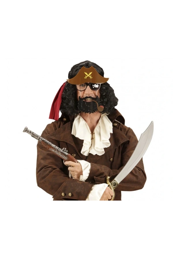 Bidebuvar Kahve Şapkalı Pipolu Jack Sparrow Gözlüğü