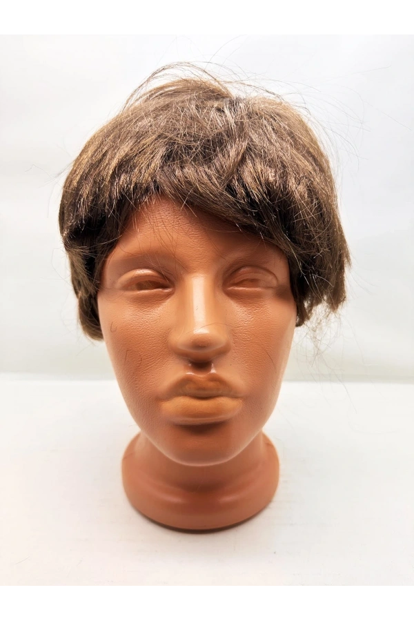 Bidebuvar Kahverengi Kısa Kesim İçi Astarlı Erkek Peruğu