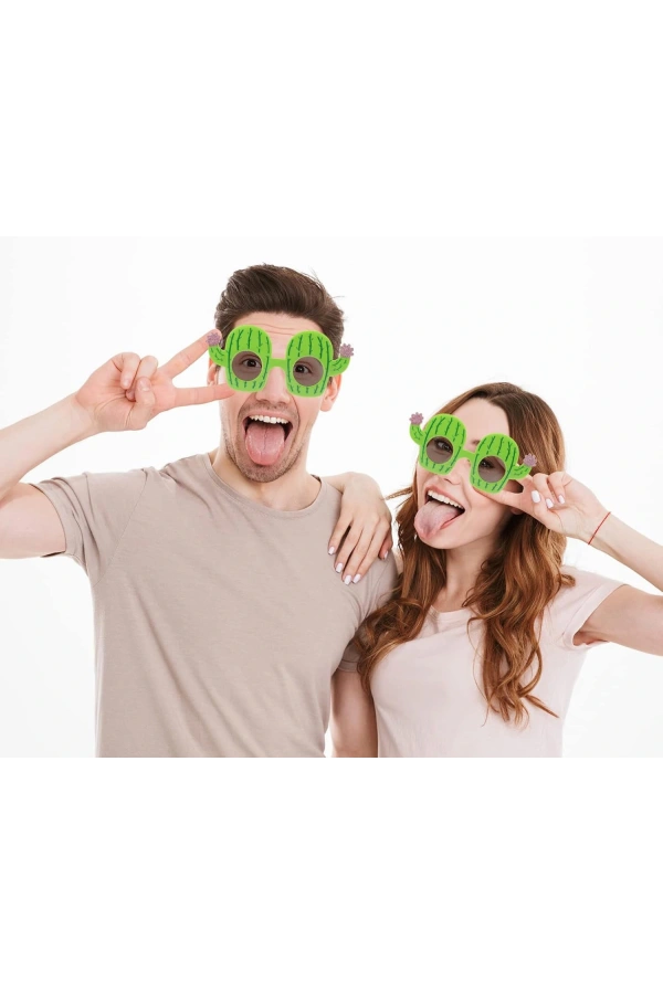 Bidebuvar Kaktüs Temalı Hawaii Yaz Partisi Gözlüğü