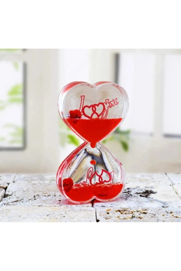 Bidebuvar Kalp Şeklinde Jel Kum Saati