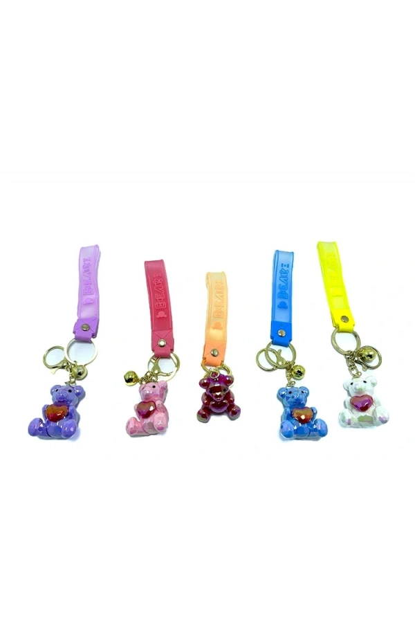 Bidebuvar Kalpli Ayıcık Silikon Anahtarlık