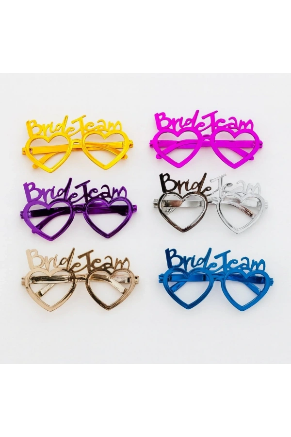 Bidebuvar Kalpli Bride Team Gözlük Seti 6 Renk