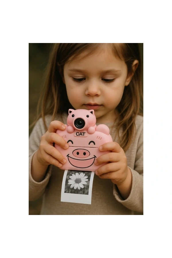 Bidebuvar Kameralı Fotoğraf Yazıcısı Pembe Renk