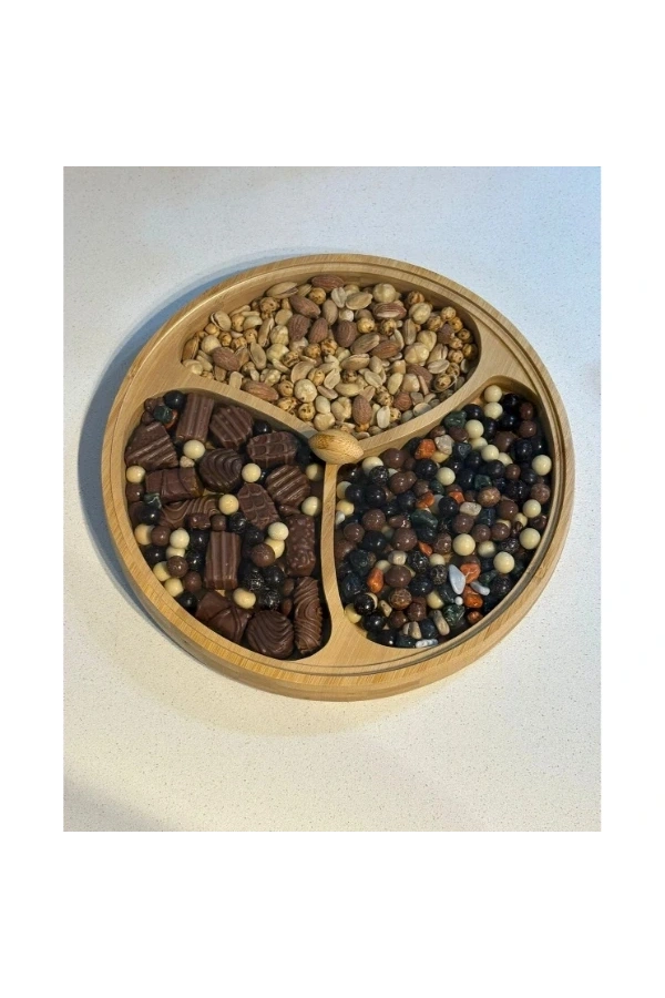 Bidebuvar Kapaklı 3 Bölmeli Çerezlik