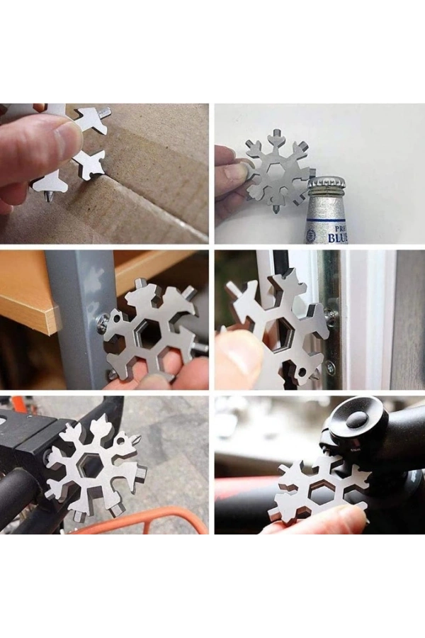 Bidebuvar Kar Tanesi Çok Amaçlı Anahtarlık Açacak