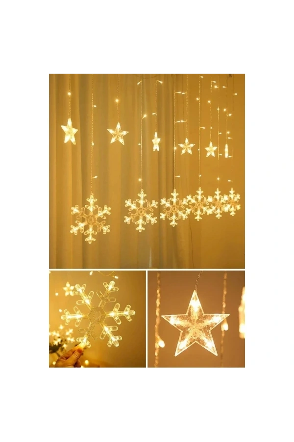 Bidebuvar Kar Tanesi Perde LED