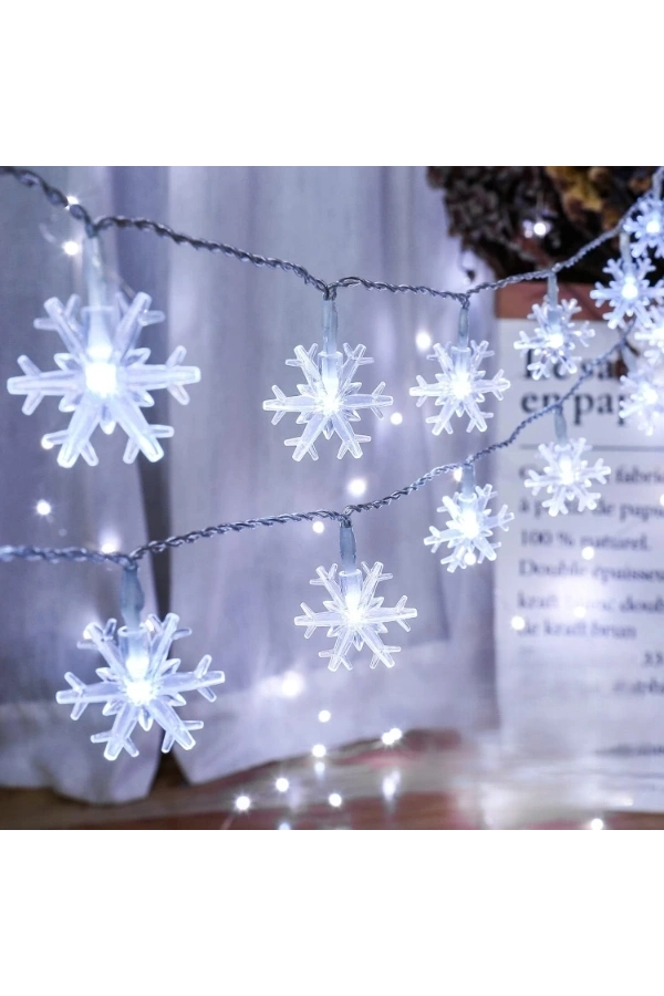 Bidebuvar Kar Tanesi Tasarımlı 20 LED USB Aydınlatma