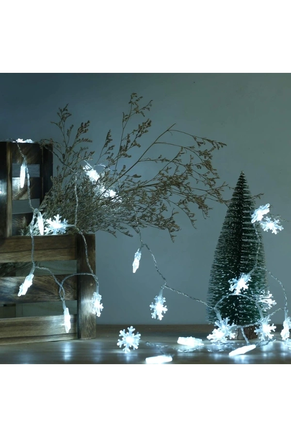 Bidebuvar Kar Tanesi Tasarımlı 20 LED USB Aydınlatma