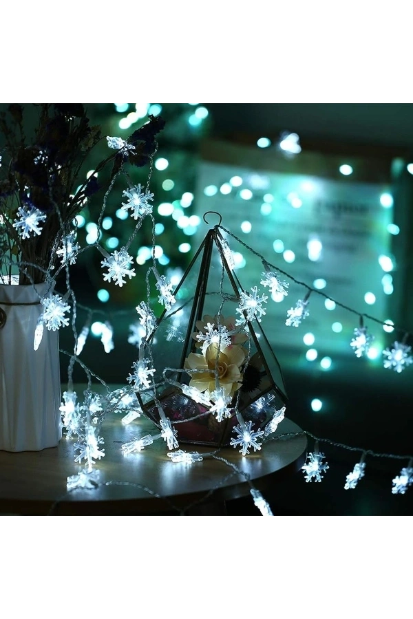 Bidebuvar Kar Tanesi Tasarımlı 20 LED USB Aydınlatma
