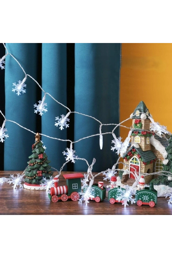 Bidebuvar Kar Tanesi Tasarımlı 20 LED USB Aydınlatma