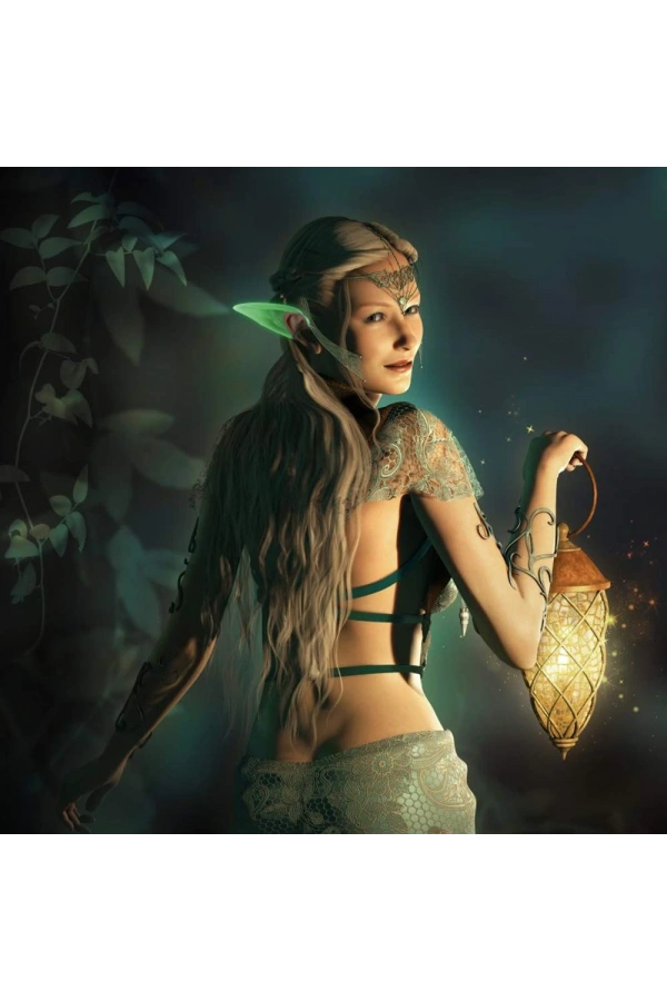 Bidebuvar Karanlıkta Yanan Fosforlu Lateks Elf Kulağı 1 Çift