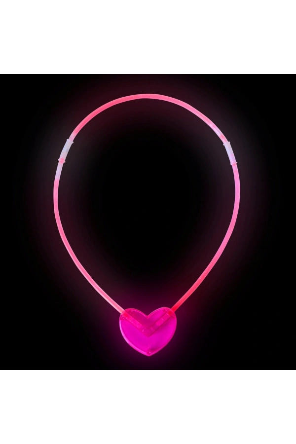 Bidebuvar Karanlıkta Yanan Glow Kalp Şekilli Kolye 6 Adet
