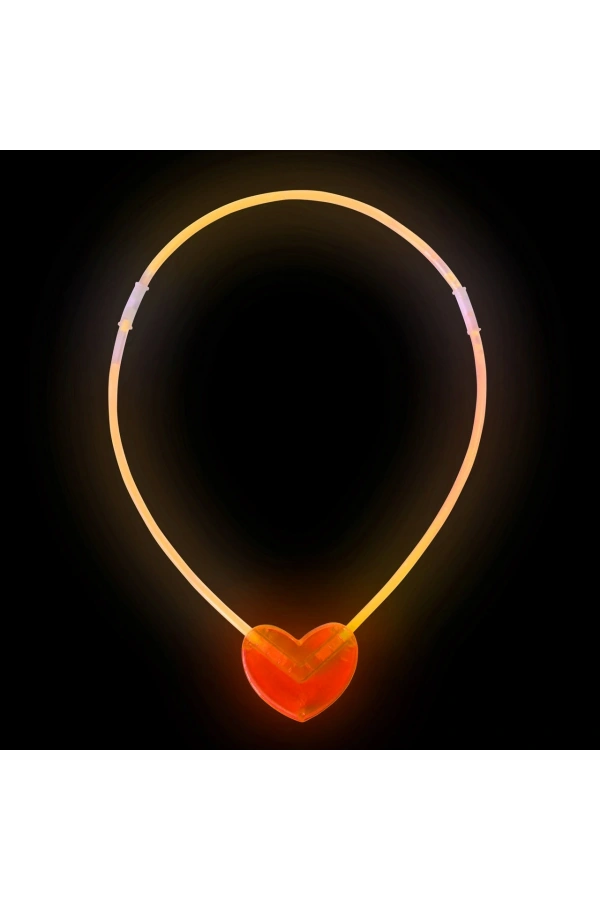 Bidebuvar Karanlıkta Yanan Glow Kalp Şekilli Kolye 6 Adet