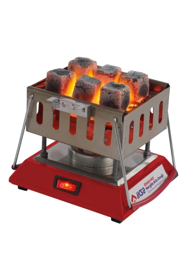 Bidebuvar Kare Krom Elektrikli Nargile Köz Ocağı