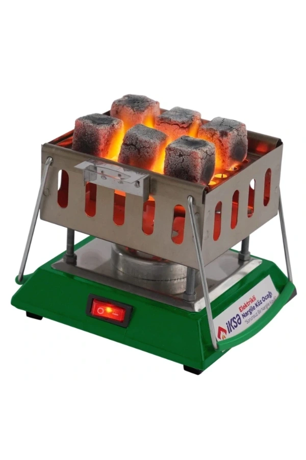 Bidebuvar Kare Krom Elektrikli Nargile Köz Ocağı