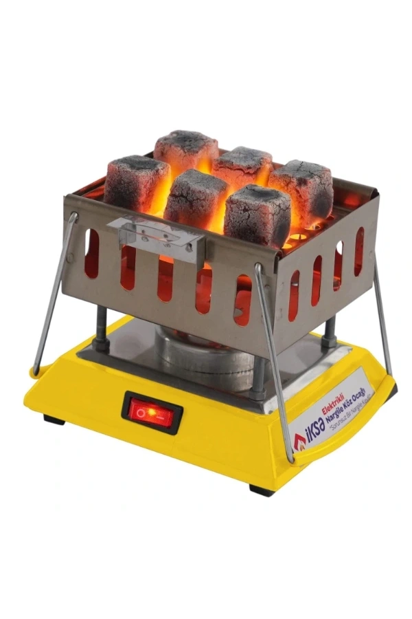 Bidebuvar Kare Krom Elektrikli Nargile Köz Ocağı