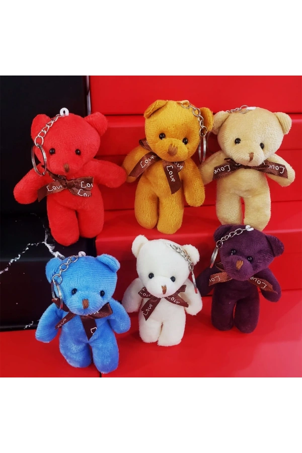 Bidebuvar Karışık Renk Ayıcık Anahtarlık