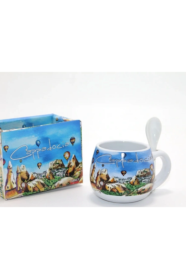 Bidebuvar Kaşıklı Yöresel Kahve Fincanı Tekli Model 2