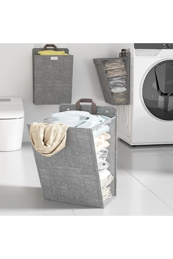 Bidebuvar Katlanabilir Asılabilir Kirli Çamaşır Sepeti