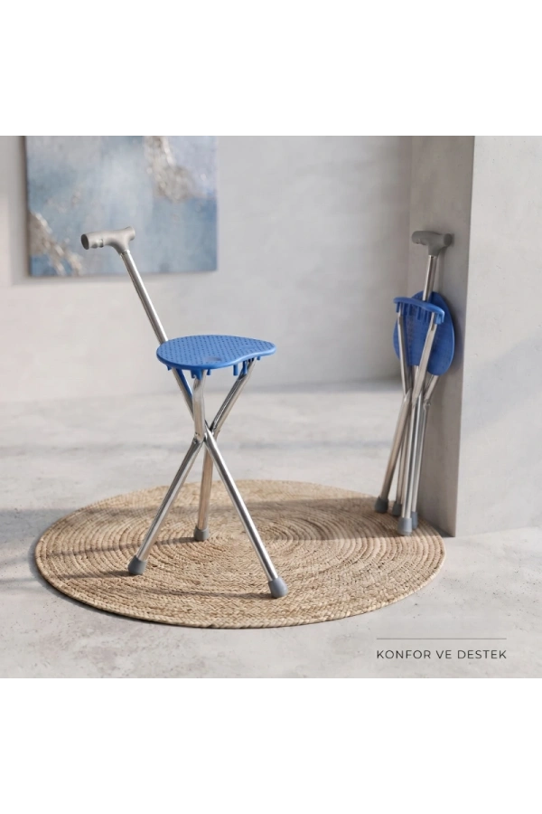 Bidebuvar Katlanabilir Baston Sandalye - Oturaklı - 88 cm
