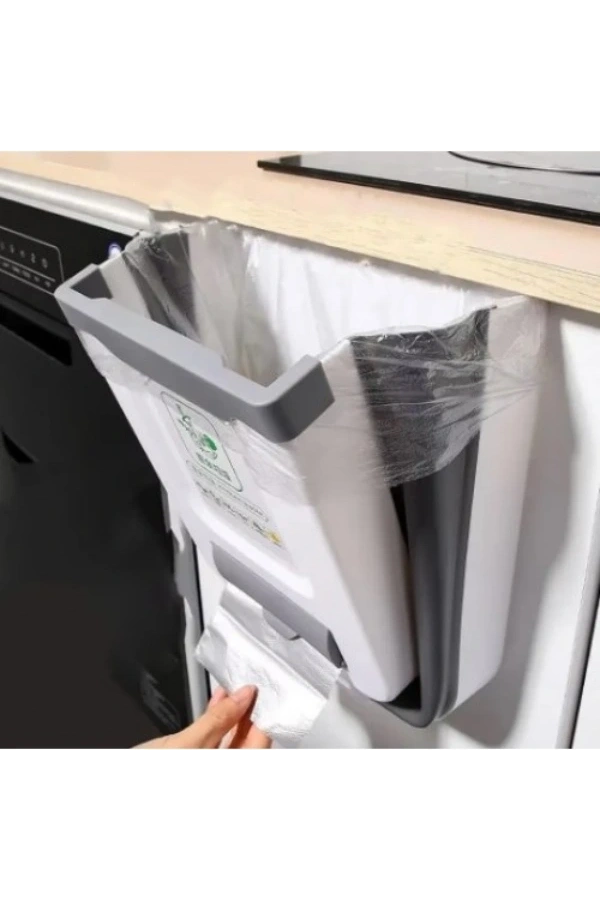 Bidebuvar Katlanabilir Mutfak Çöp Kovası Torba Hazneli