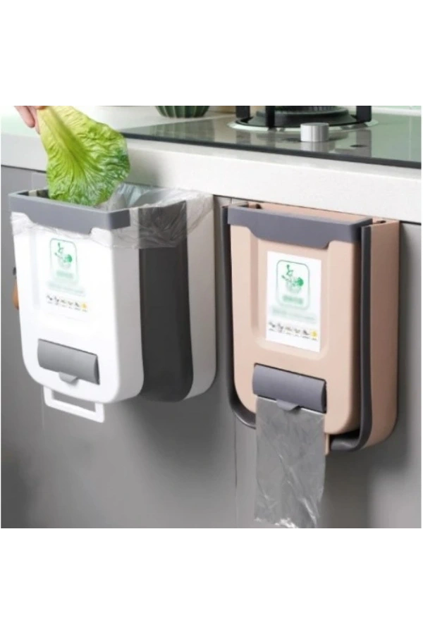 Bidebuvar Katlanabilir Mutfak Çöp Kovası Torba Hazneli