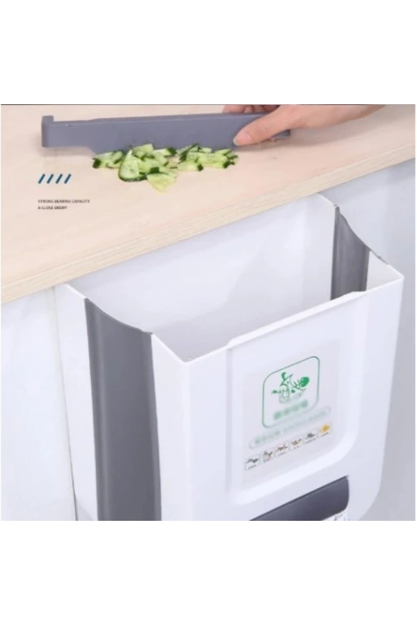 Bidebuvar Katlanabilir Mutfak Çöp Kovası Torba Hazneli