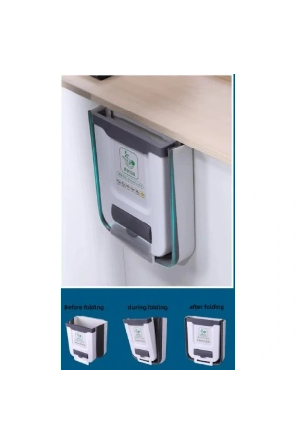 Bidebuvar Katlanabilir Mutfak Çöp Kovası Torba Hazneli