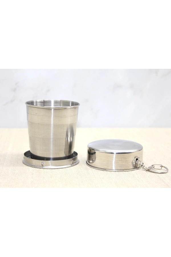 Bidebuvar Katlanabilir Tekli Paslanmaz Çelik Shot Bardak - Model 1