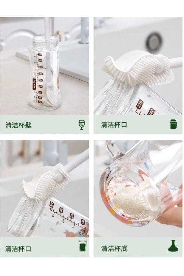 Bidebuvar Kavanoz ve Biberon Yıkama Fırçası Silikon