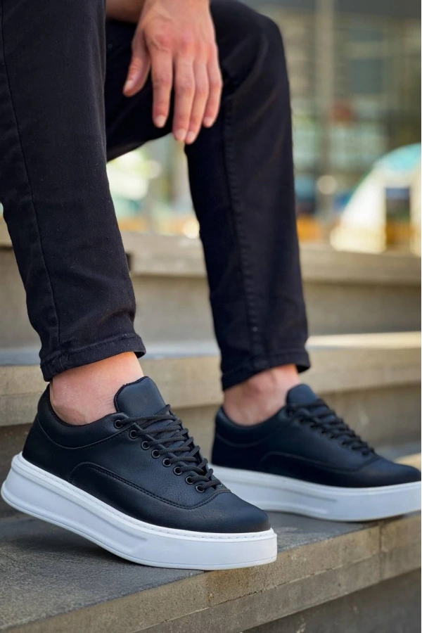 Bidebuvar KB-005 Kuback Siyah Cilt Bağcıklı  Günlük Erkek  Ayakkabı