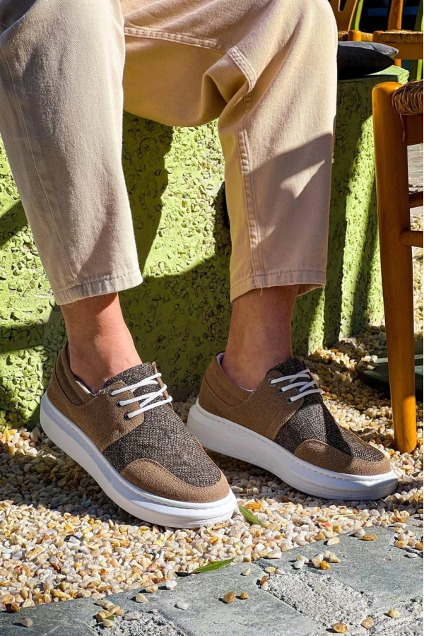 Bidebuvar KB-042  Kuback  Bağcıklı Taba Günlük Erkek Ayakkabı