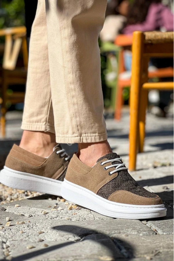 Bidebuvar KB-042  Kuback  Bağcıklı Taba Günlük Erkek Ayakkabı