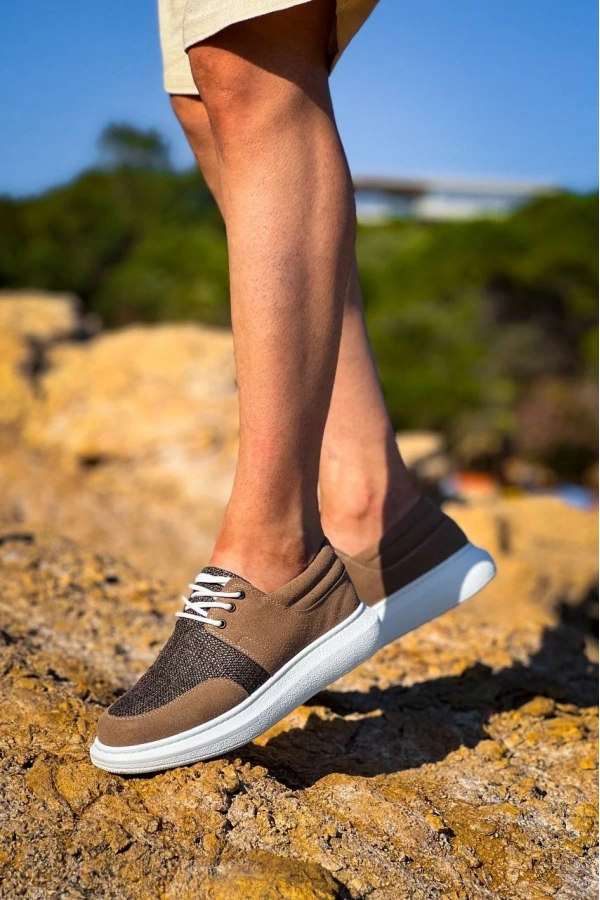 Bidebuvar KB-042  Kuback  Bağcıklı Taba Günlük Erkek Ayakkabı