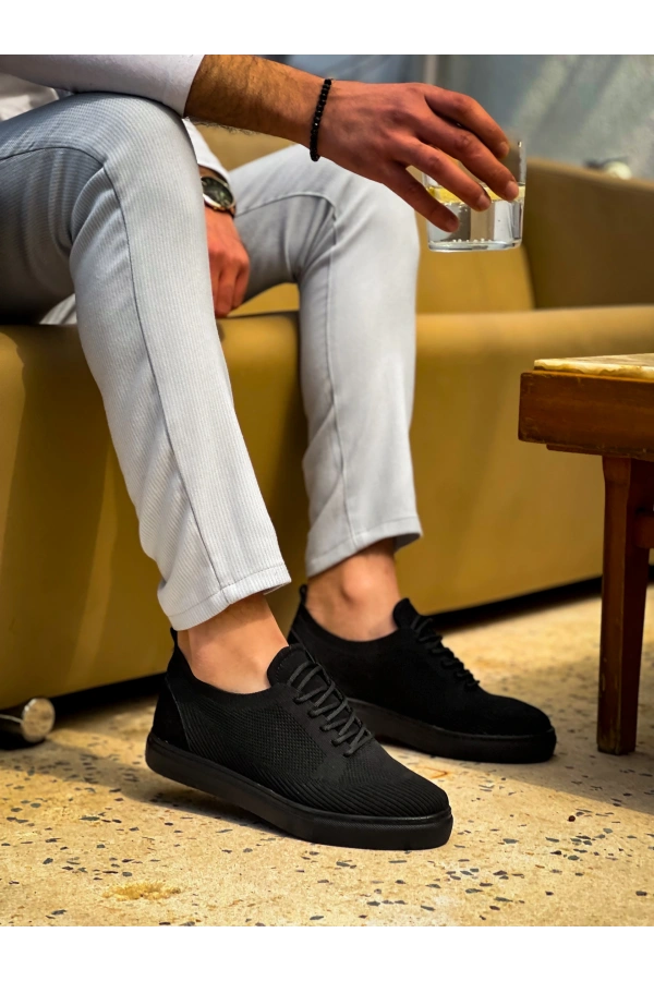 Bidebuvar KB-101 Kuback Kömür Triko Bağcıklı Günlük Erkek Ayakkabı