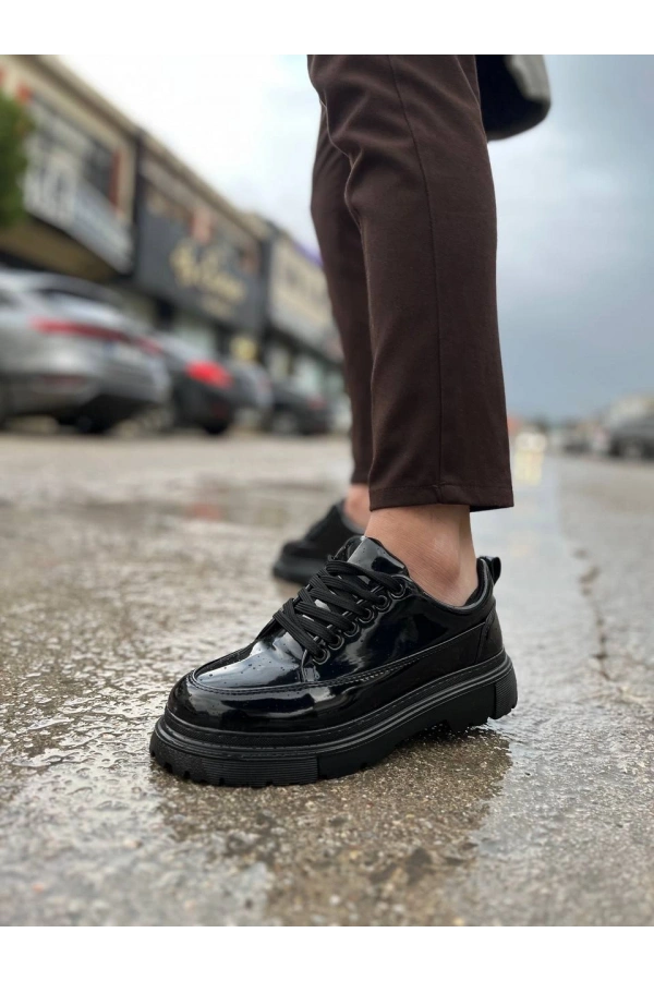 Bidebuvar KB-702 Kuback Kömür Rugan Günlük Erkek Ayakkabı