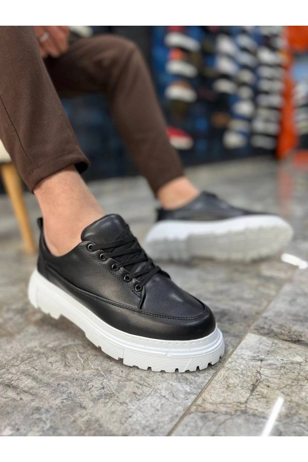 Bidebuvar KB-702 Kuback Siyah Cilt Günlük Erkek Ayakkabı