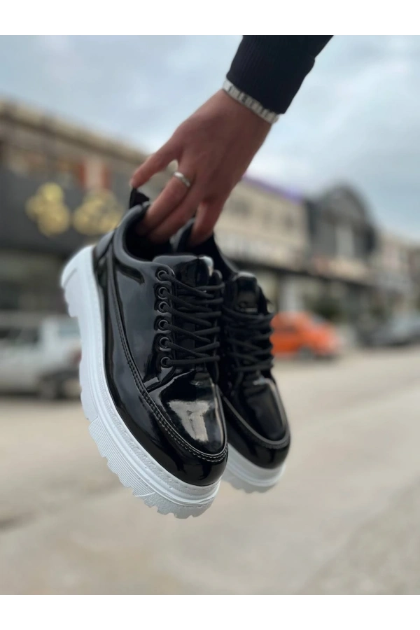 Bidebuvar KB-702 Kuback Siyah Rugan Günlük Erkek Ayakkabı