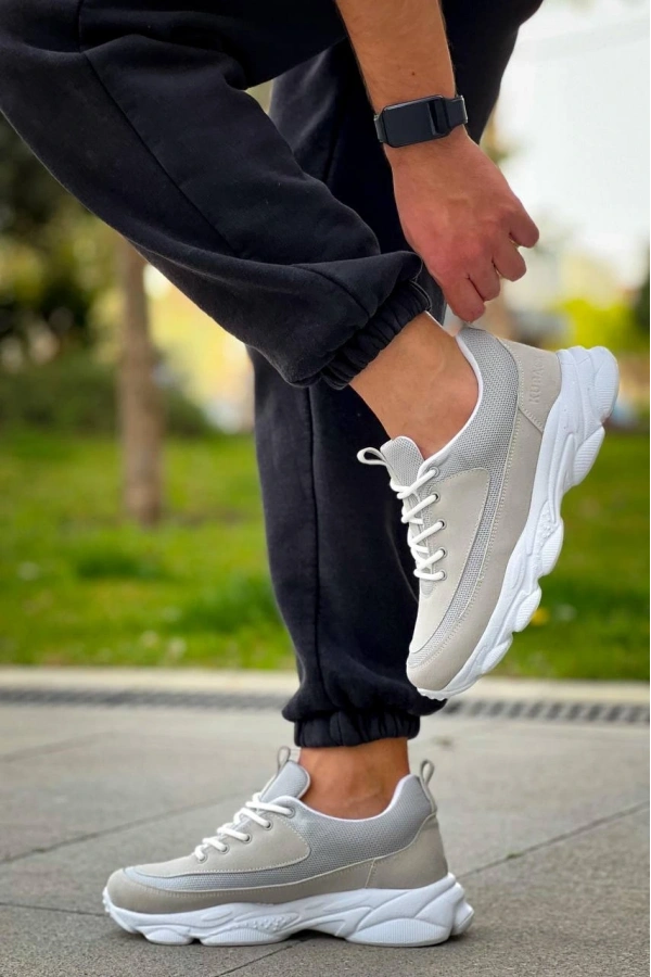 Bidebuvar KB-707  Kuback Taş Süet Yüksek Taban Bağcıklı Günlük Erkek Ayakkabı