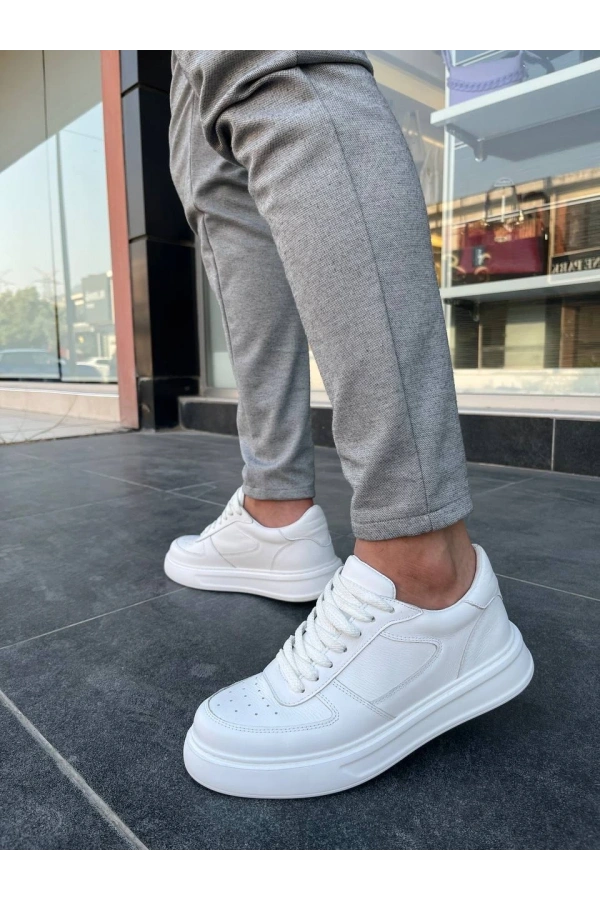 Bidebuvar KB-DX8 Kuback Beyaz Deri Günlük Erkek Ayakkabı