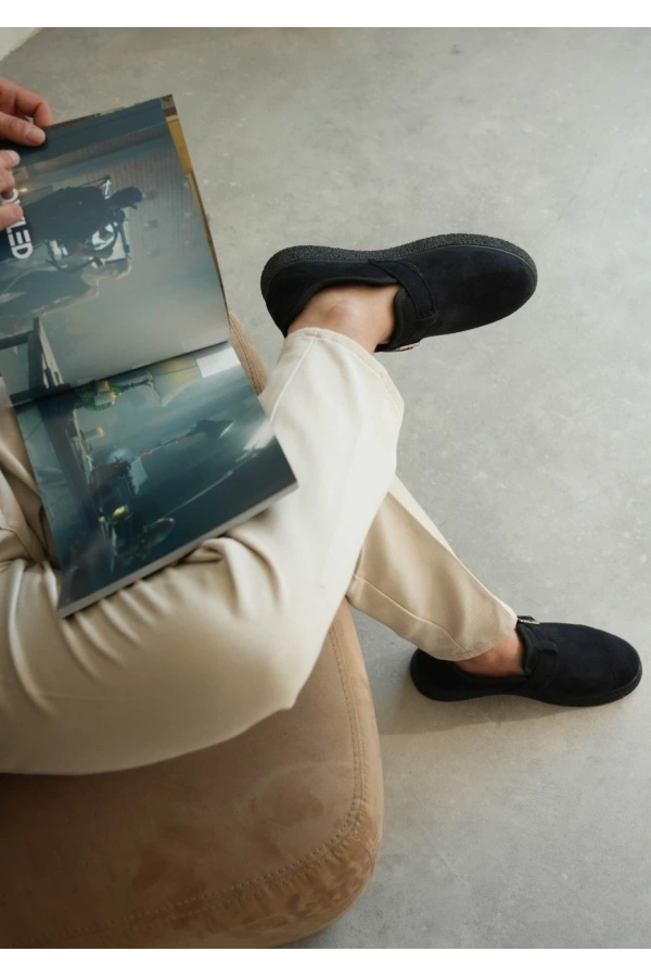 Bidebuvar KB-KX1 Kuback Lacivert Kürklü Günlük Erkek Ayakkabı