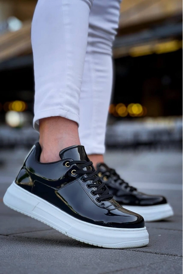 Bidebuvar KB-X20 Kuback Siyah Rugan  Günlük Erkek Ayakkabı