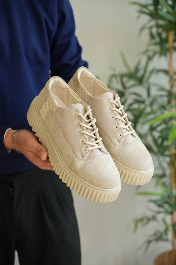 Bidebuvar KB-X516 Kuback Bej Süet Günlük Erkek Ayakkabı