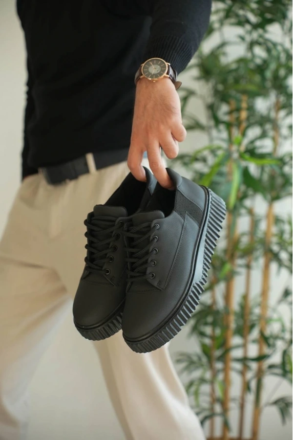 Bidebuvar KB-X516 Kuback Kömür Cilt Günlük Erkek Ayakkabı