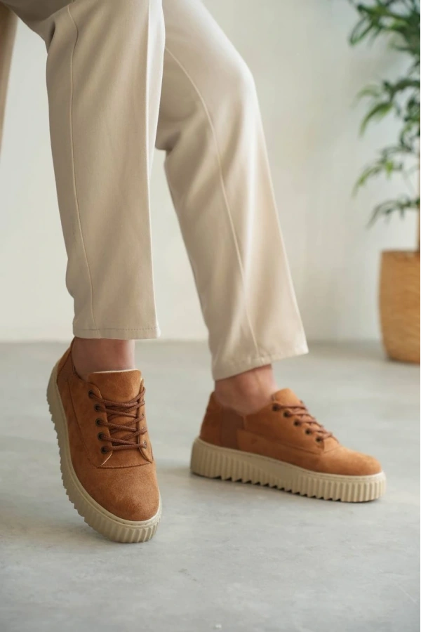 Bidebuvar KB-X516 Kuback Taba Süet Günlük Erkek Ayakkabı