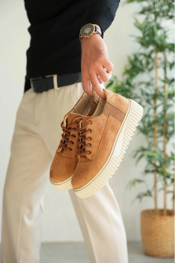 Bidebuvar KB-X516 Kuback Taba Süet Günlük Erkek Ayakkabı