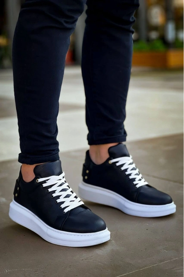 Bidebuvar KB047  Kuback Siyah Cilt Günlük Erkek  Ayakkabı