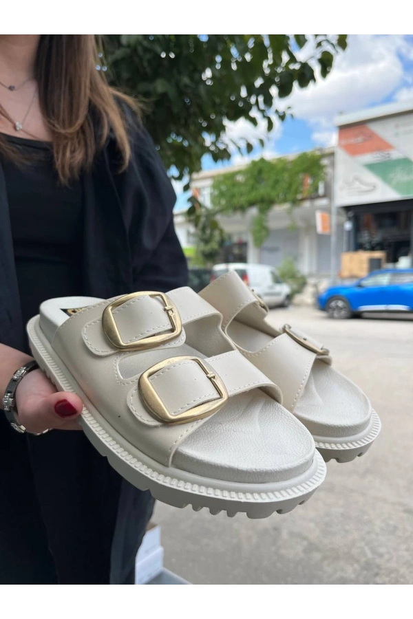 Bidebuvar KBTX-1 Kuback Bej Günlük Kadın Terlik