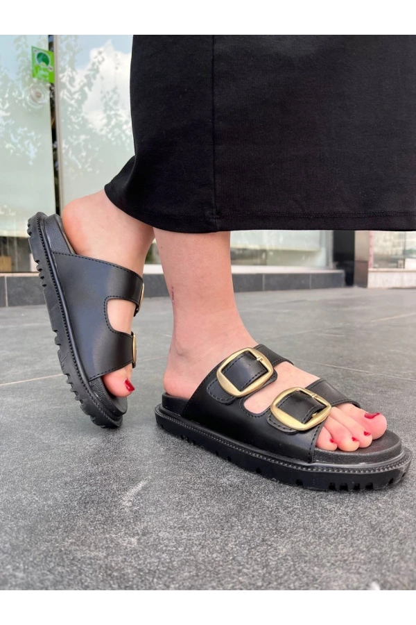 Bidebuvar KBTX-1 Kuback Siyah Günlük Kadın Terlik